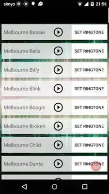 Ringtones Melbourne Tunes android App screenshot 0